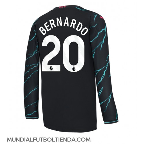 Camiseta Manchester City Bernardo Silva #20 Tercera Equipación Replica 2023-24 mangas largas